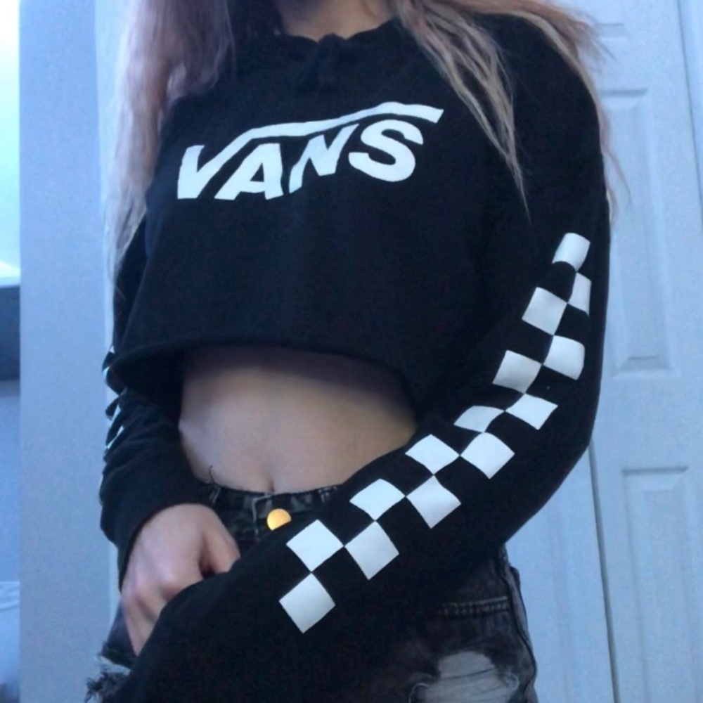 cropped vans hoodie